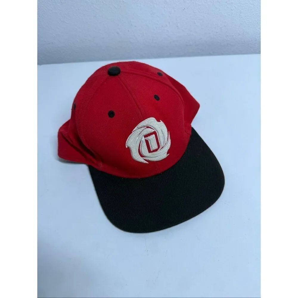Adidas DRose Baseball Hat Cap One Size Adult Red Black White Logo